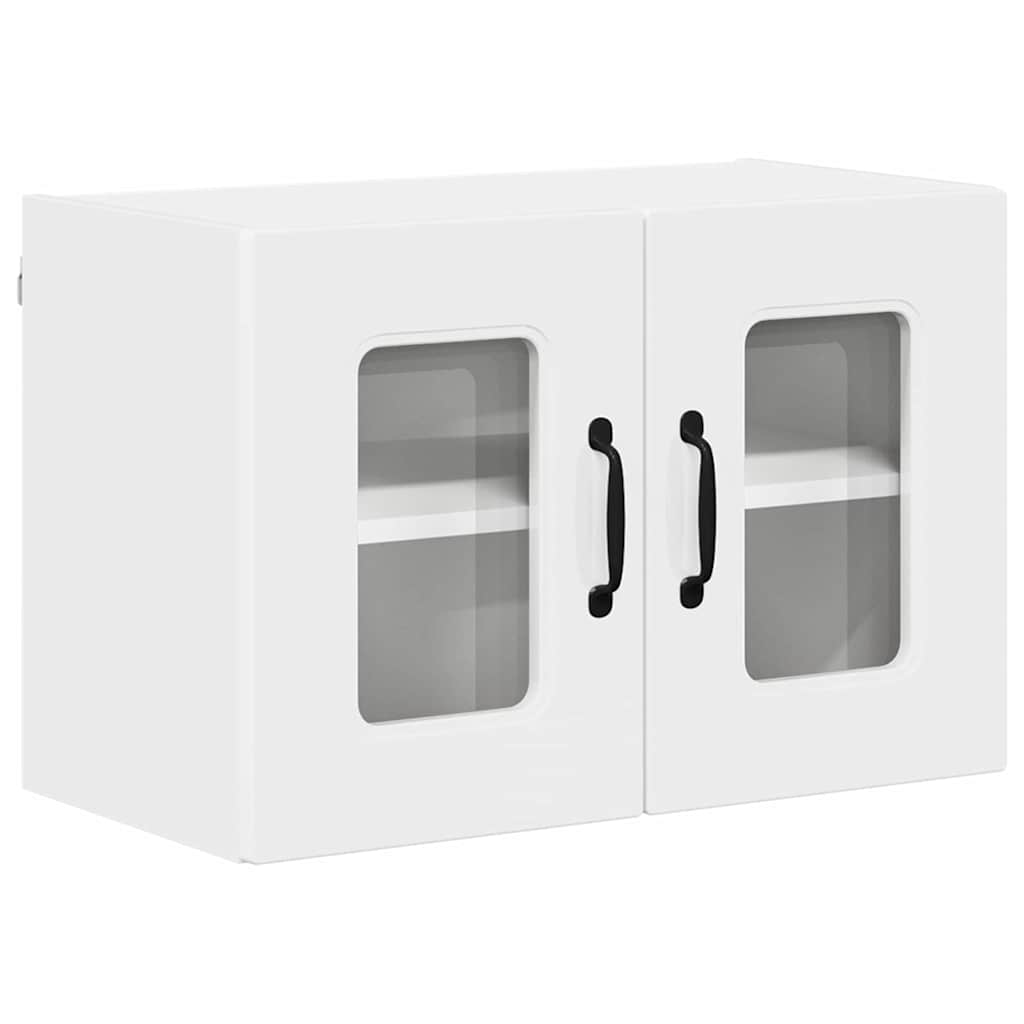 Küchenhängeschrank mit Tür 2 pcs Hochglanz Weiß 60 x 31 x 40 cm